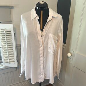 American Eagle Button Down Tie Back Top